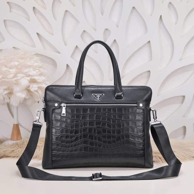 Prada - Prada's latest men's briefcase is made of imported calfskin. The leather