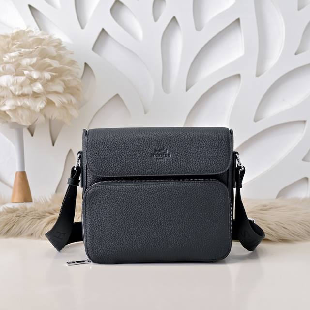Hermes - Hermes latest men's crossbody shoulder bag made of top-grade calfskin,