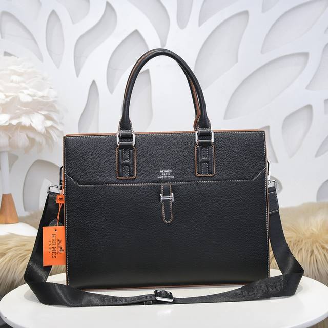 Hermes - Hermes' latest men's briefcase is made of original calfskin leather wit