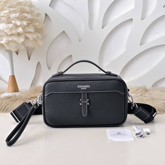 Hermes - Hermes latest men's crossbody shoulder bag made of top-grade calfskin,