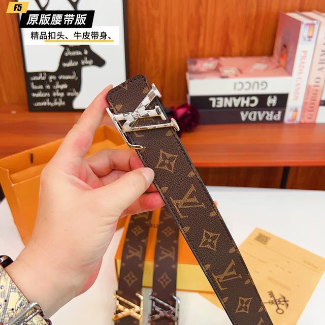 Original quality punched Brand: Louis L Men's Color: Brown Buckle: Gold and Silv