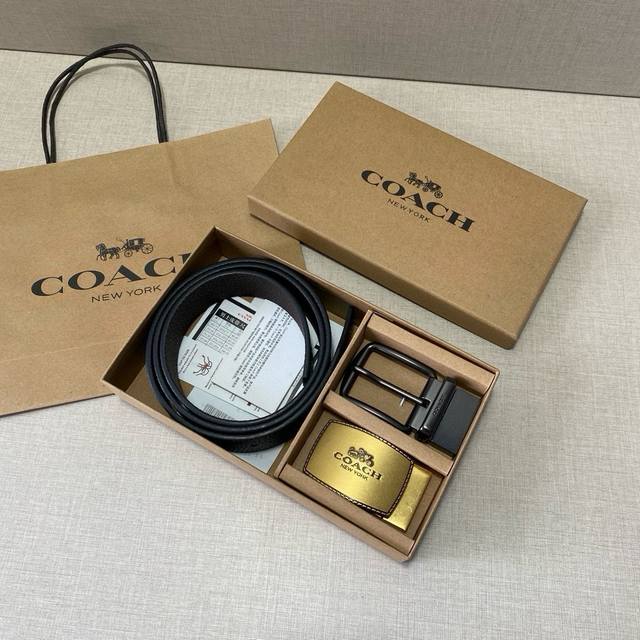 Coach belt hits the market! Original quality, 3.8cm size, counter-matched top-gr