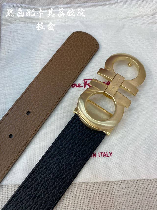 F3.5Cm high-end custom-made men's belt, double-sided imported cowhide, you can c