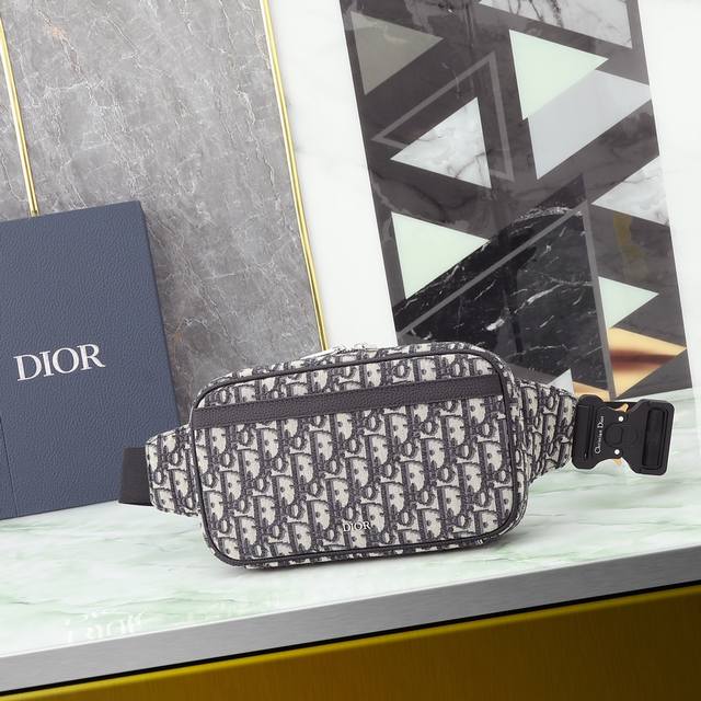This belt bag exudes functionality and modern style. Crafted from beige and blac