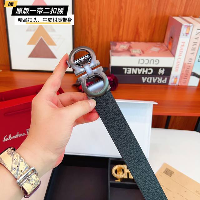 1 belt 1 buckle 1 belt 2 buckles Fila F home slide double buckle version 1 belt