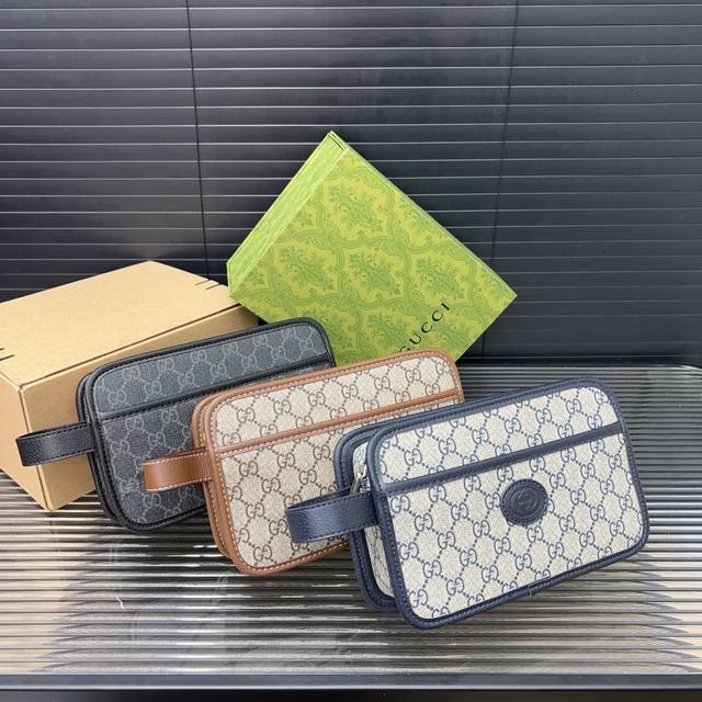 Gucci Ophidia series Gg clutch bag, unisex handbag and toiletries bag, real shot