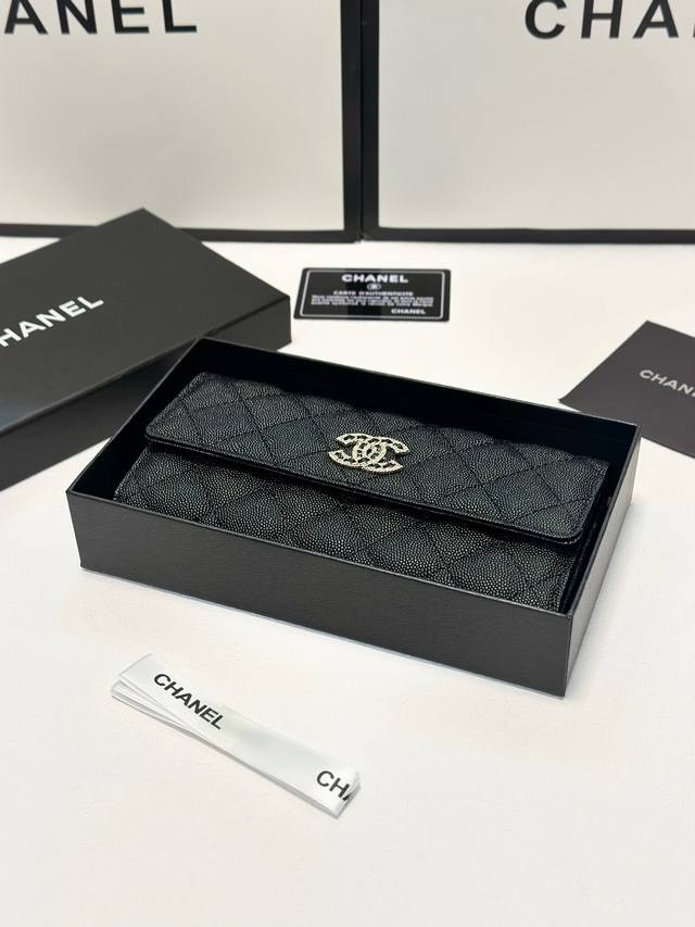 Color Black Size 19X10 Xiao Chanel 20% fold new wallet shipped with imported cav