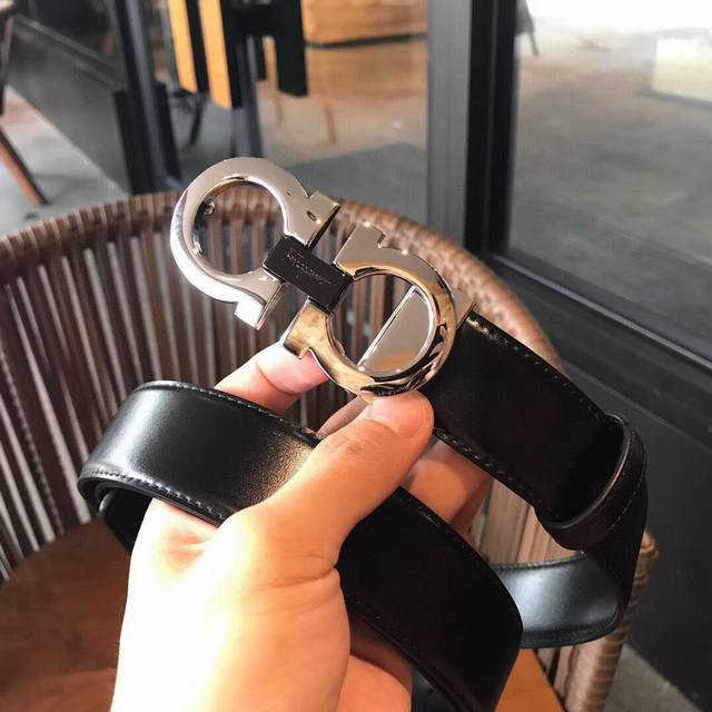 NFC-scanning compatible. This Ferragamo belt offers a modern take on the classic