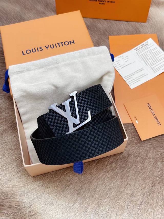 Lv latest style 4.0cm belt for men, genuine trading company goods, not common im