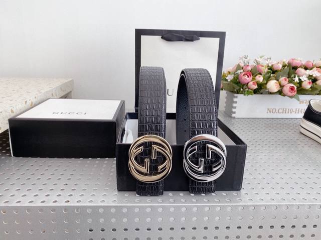 Gucci 3.8" wide, popular belt, fully gift-boxed, is an unrivaled offering, both