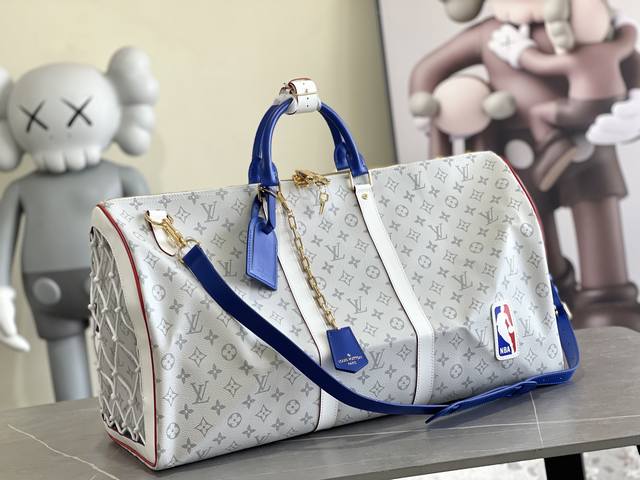 M45586 monogram 45587 white! Virgil Abloh brings the Basketball Keepall 55 trave