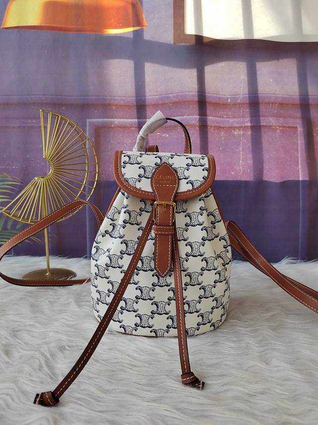 Style No. 197662 Blue flower logo printed mini backpack, fabric lining, can be c
