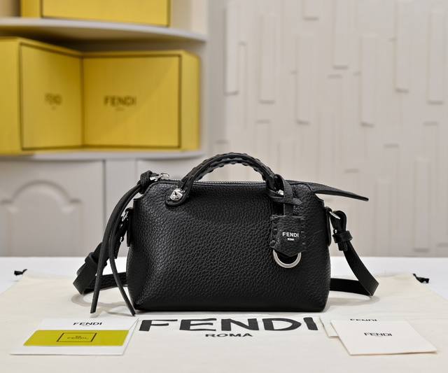 Model 1013 Fendi New Boston Handbag ~ Classic old flower fabric with calfskin ma