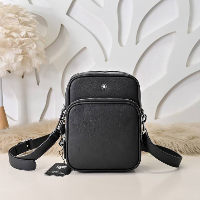 Mont Blanc - The latest men's messenger bag shoulder bag made of top-grain cowhi