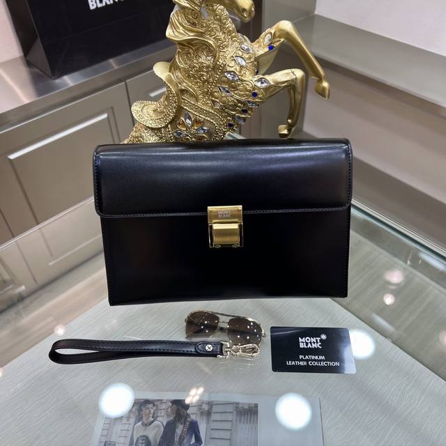 Montblanc International's new men's custom-made clutch, crafted from imported gl