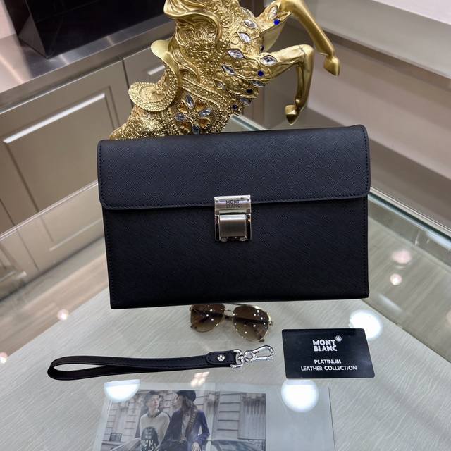 Montblanc International's new men's custom-made clutch, crafted with imported cr