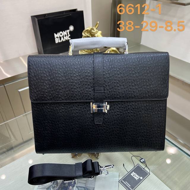 Montblanc Montblanc men's briefcase, crafted from imported shaped cowhide, featu