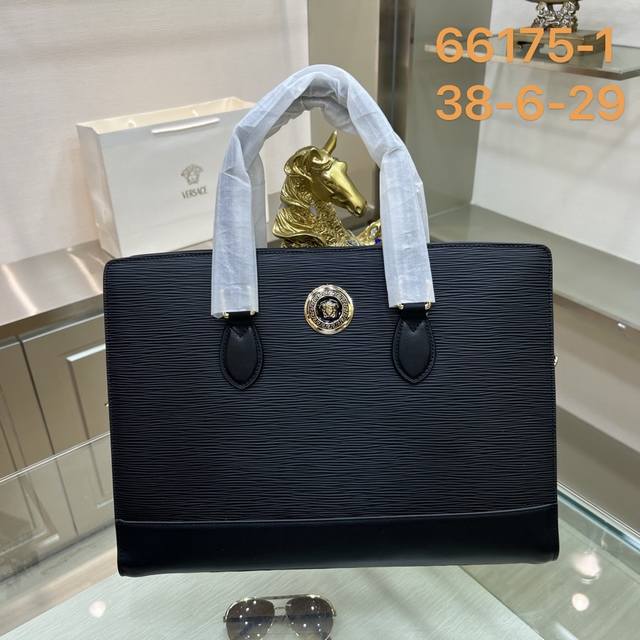 Versace 66175-1 latest men's briefcase original quality made of top-grade import