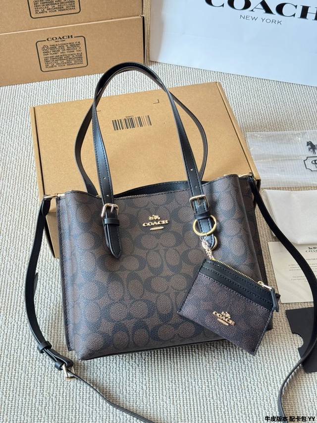 cowhide version with card holder Coach Mollie 25 tote bag Coach Coach OEM factor