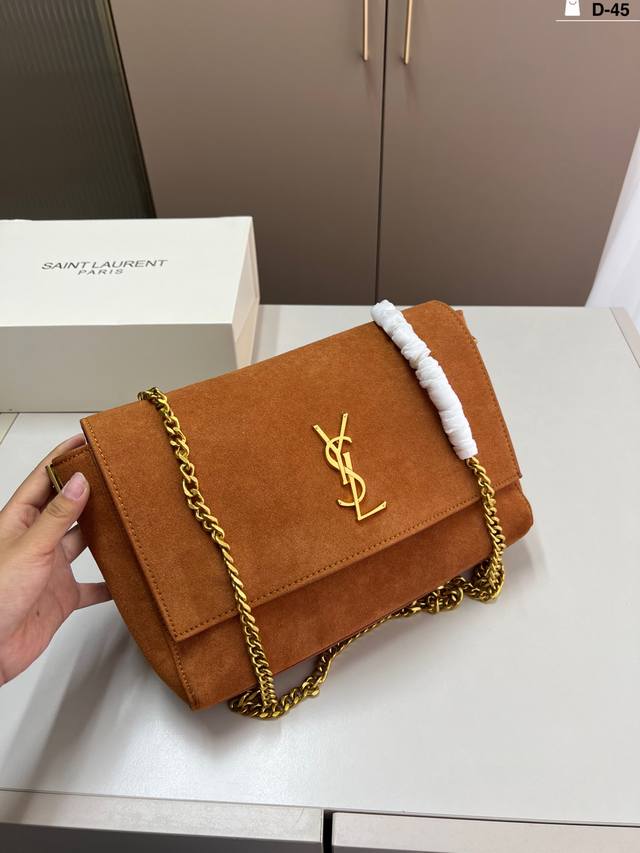 Ysl Saint Laurent double-sided flap chain bag, double-sided Kate soft bag, retro