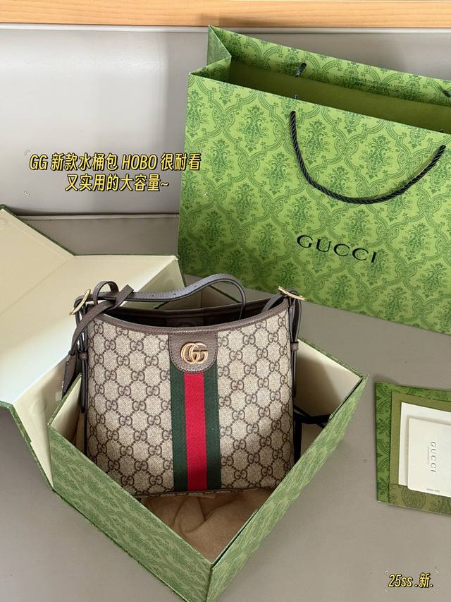 with box Size: 23*18cmgg The new bucket bag Hobo is very attractive and practica