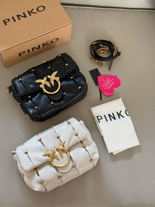 Box Size: 21*12Cmpinko Swallow Bag Leather Texture! So soft and sticky! Pinko Ga
