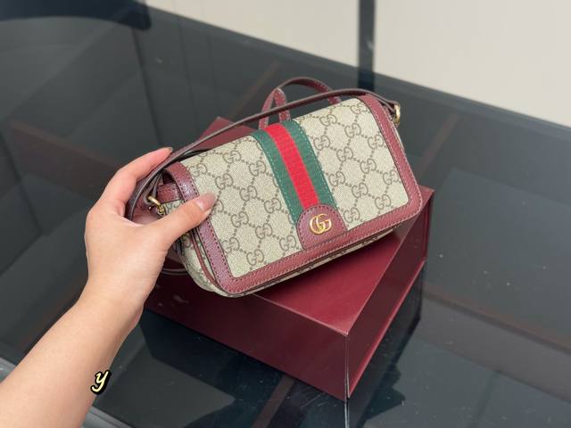 with folding box size: 20*12cm Gucci Ophidia camera bag classic color, huge size