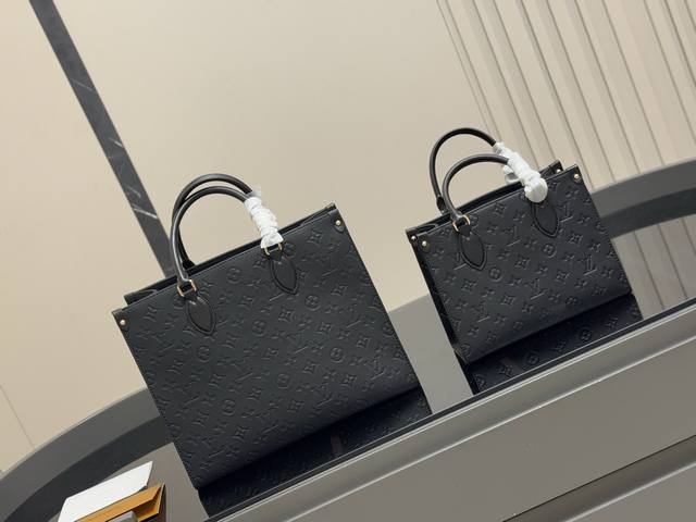 Size: 34cm 25cm Lv Onthego leather shopping bag has a hidden shoulder strap desi