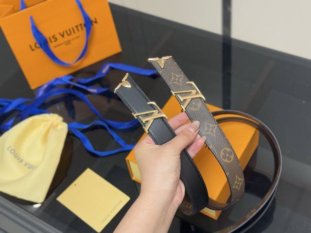 with full set of packaging Lv latest belt width 3.0 pure copper hardware double-