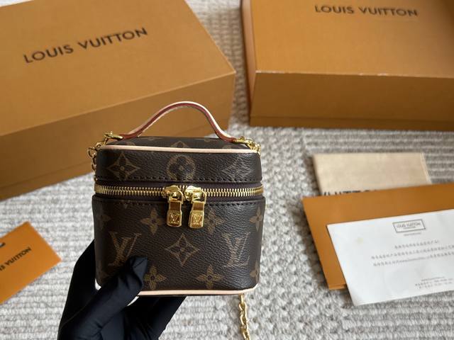 Lv Nano cosmetic bag is absolutely invincible. It's a cute little cosmetic bag t