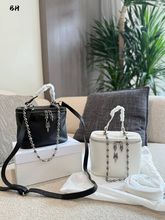 Chrome Hearts. This calfskin bucket bag is so beautiful! This stylish, versatile