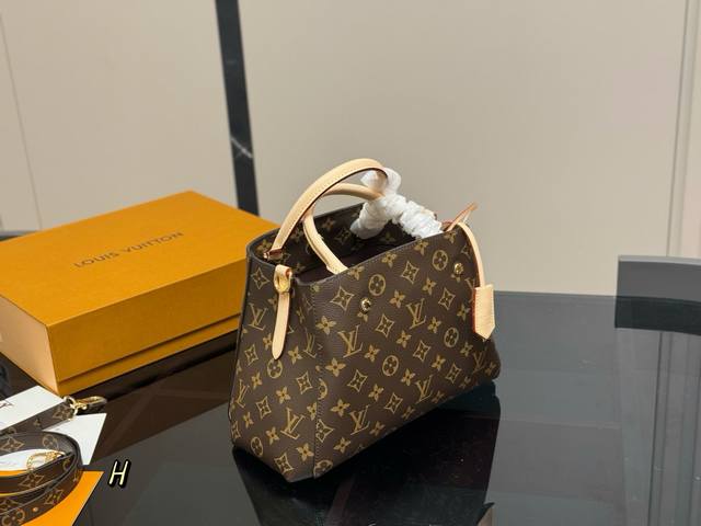 with folding box original replica LV old flower Montaigne classic hardware impor
