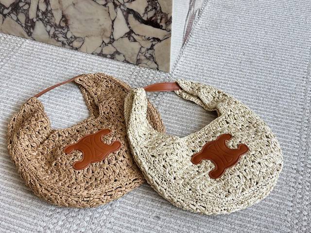 Celine straw bag is perfect for vacation photos. Straw bags are a natural summer