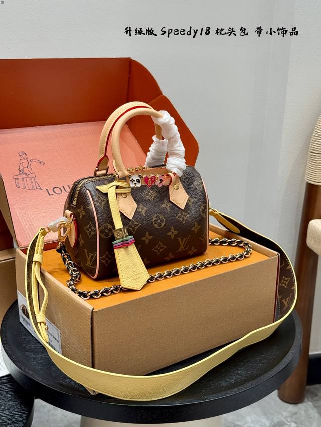 Full Gift Set, Upgraded Steel Hardware, Lv New Limited Edition Speedy 18 Nano Sm