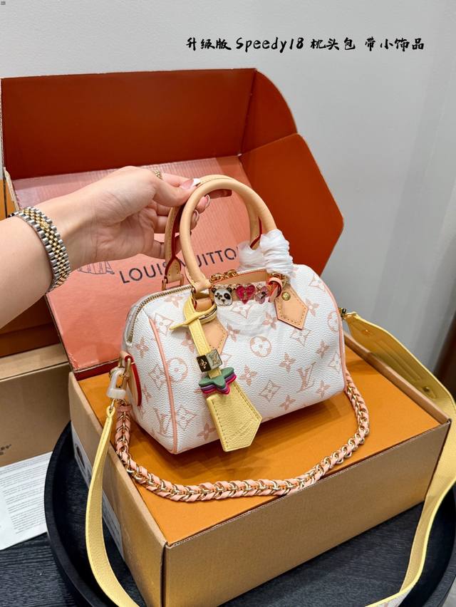 Full gift box, upgraded steel hardware, Lv new limited edition Speedy18 Nano sma