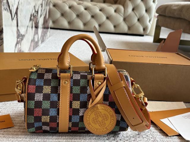 Lv X Nigo Keepall Xs 21 Pillow Bag is ideal urban handbag. Its iconic shape and