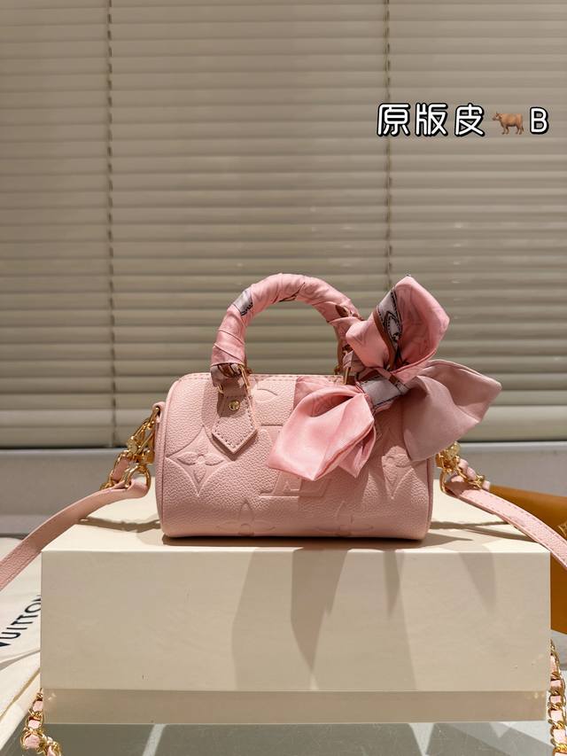 Premium Original Single with Silk Scarf Lv Nano Speedy 16 Pillow Bag Lv New Seri
