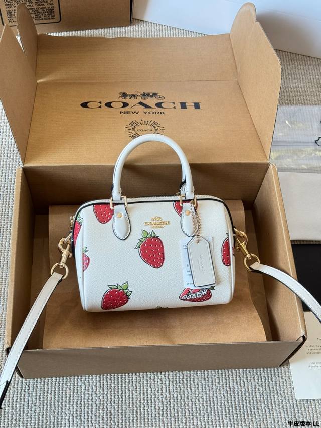 Cowhide version of Coach Mini Rowan new Coach original pillow bag, Ykk original