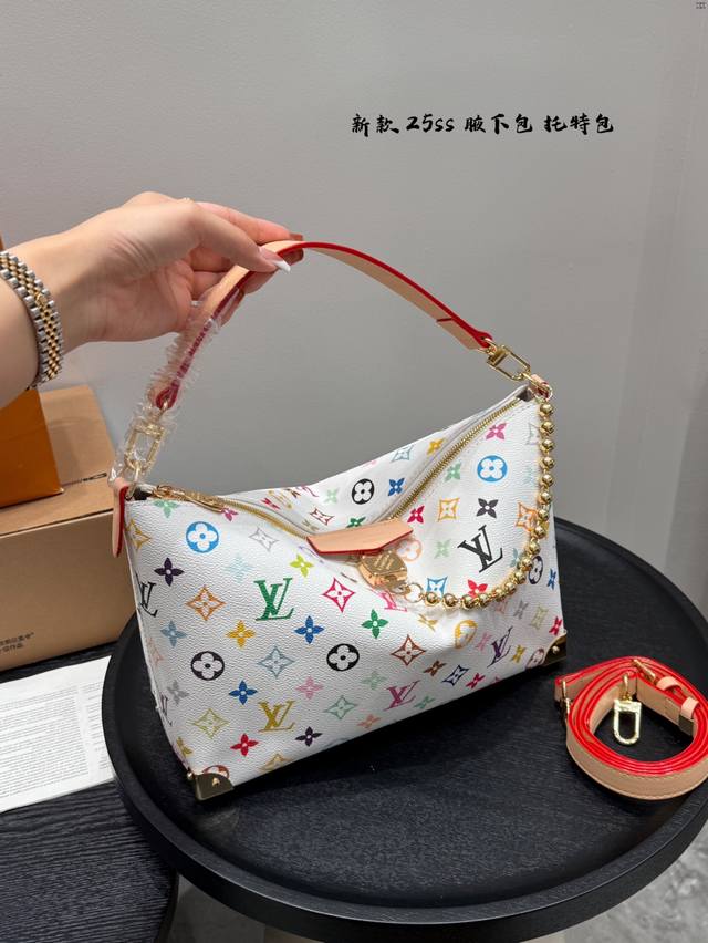 with box Lv new 25Ss underarm tote bag new croissant bag Lv high-end large handb