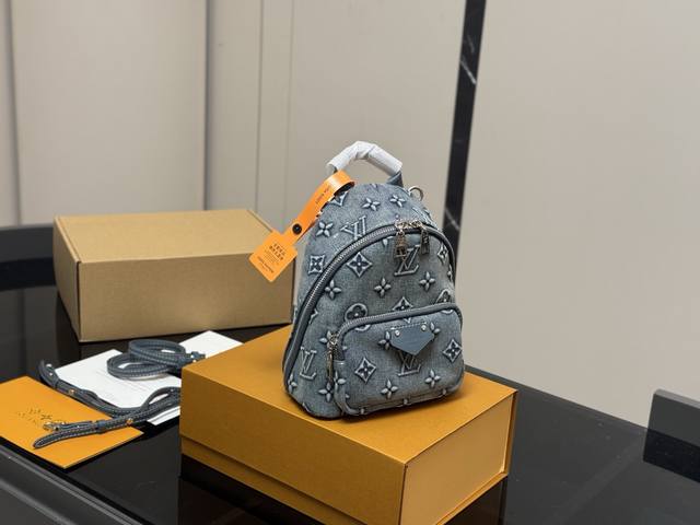 with foldable airplane case Size: 18.20cmlv denim mini backpack, so gentle! How