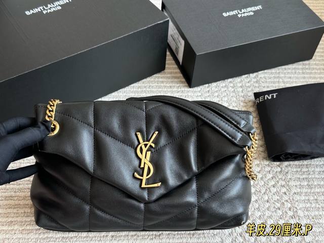 Sheepskin with full packaging Size: 29*22Cm Large Ysl Cloud Bag Loulou Puffer Qu