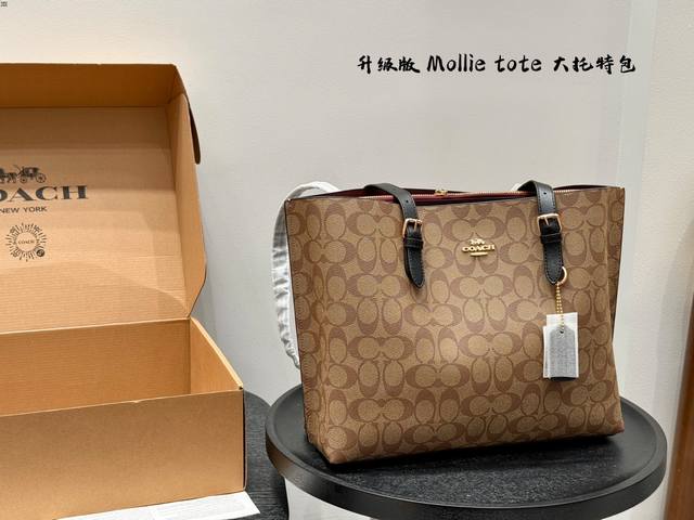 Coach Mollie Large Tote Bag One-shoulder Underarm Bag Vegetable Basket Bag is ne