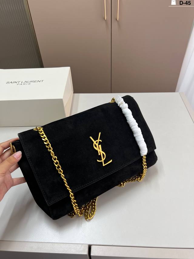 Ysl Saint Laurent double-sided flap chain bag, double-sided Kate soft bag, retro