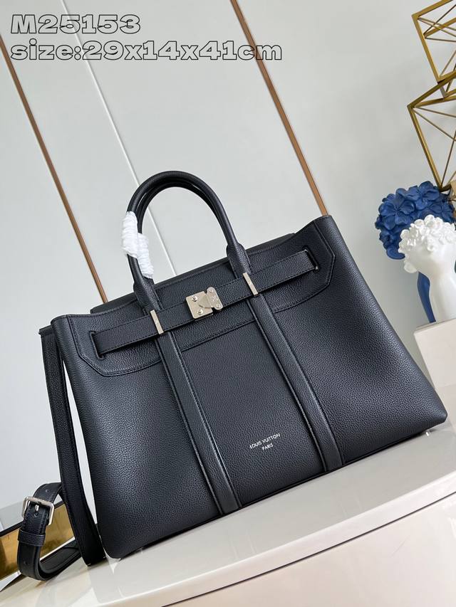 Premium original M25153 Black Georges Tote handbag, named after the son of Loui