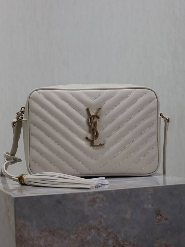 White New Edition Lou Camera Bag - Top-quality imported Italian cowhide leather