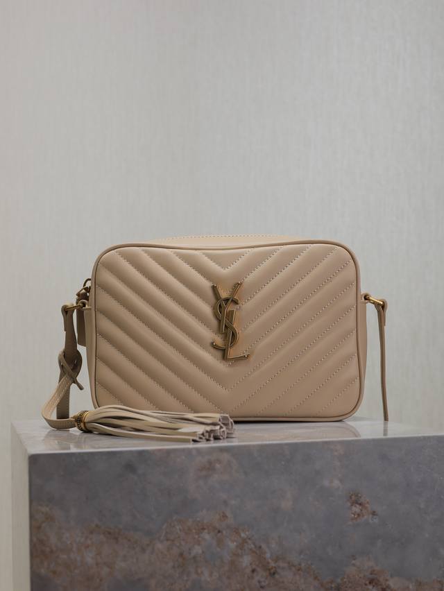 Apricot New Edition Lou Camera Bag - Top-quality imported Italian cowhide leathe