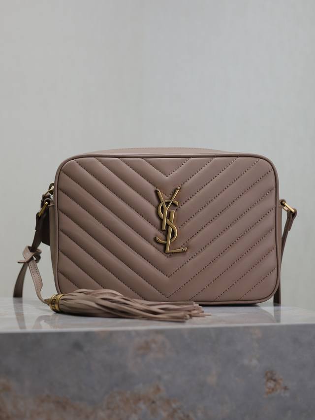 Nude Pink New Edition Lou Camera Bag - Top-quality imported Italian cowhide lea