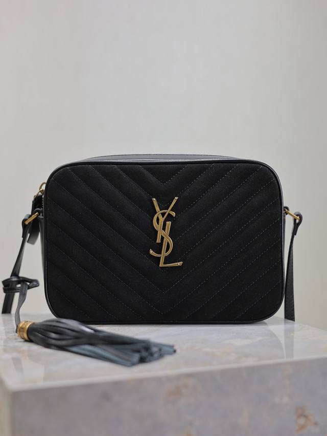 Black matte gold buckle New version Lou camera bag - Top-quality imported Italia