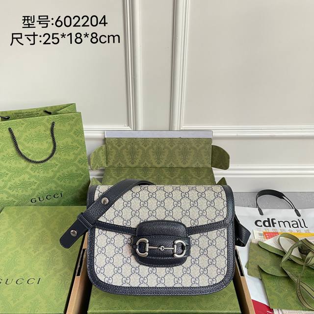 Comes with box. Gucc 1955 Horsebit Bag! The classic horsebit, Monogram design,