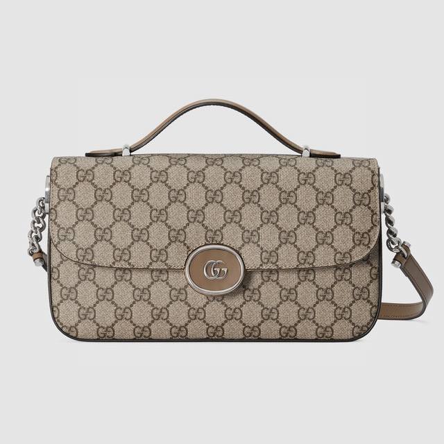 Petite Gg series shoulder bag, beige ebony Gg decorated with classic monogram sh